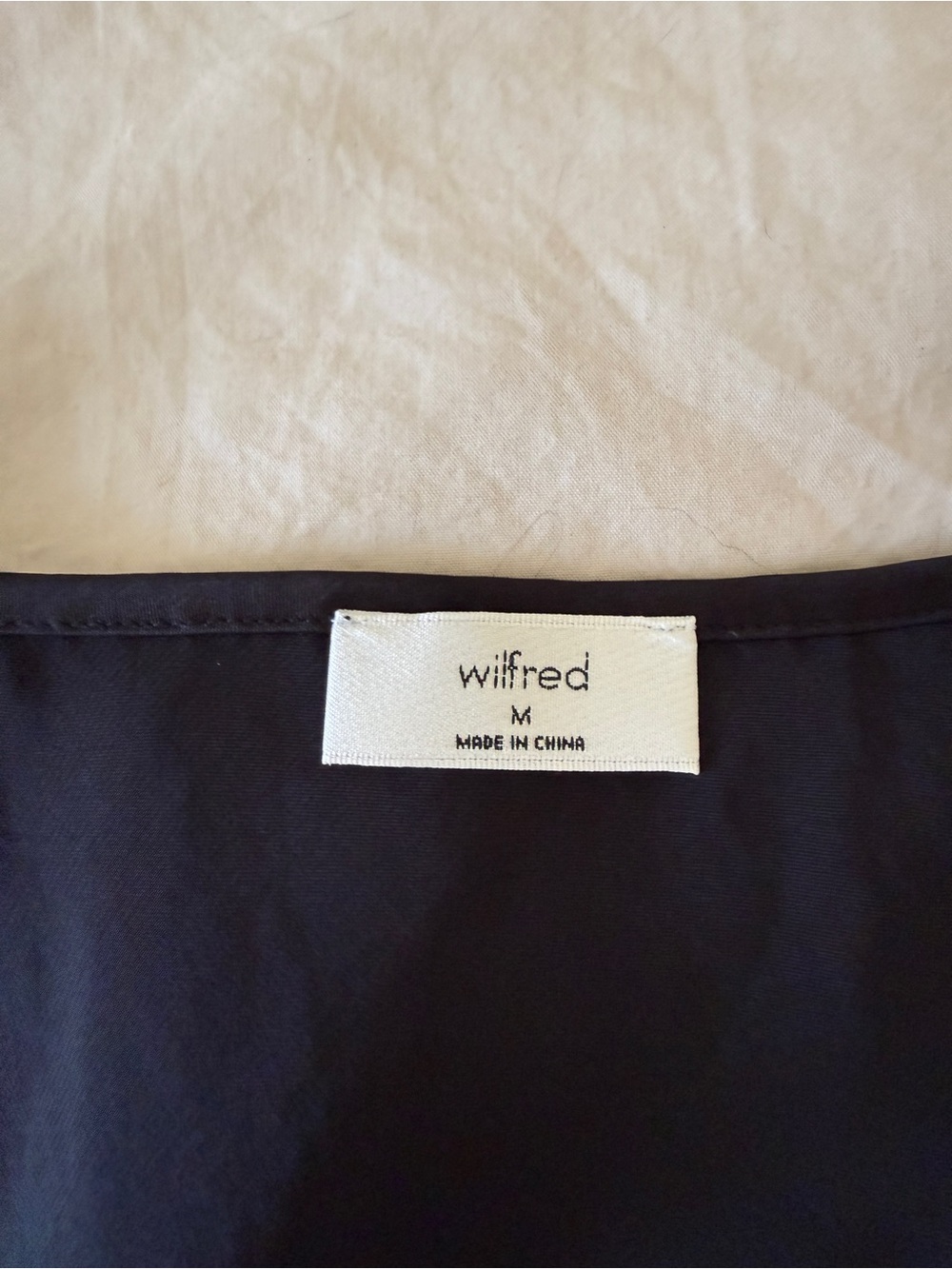 Wilfred/Aritzia Black Satin Ruffle Tie-Front Sleeveless Camisole - Picture 2 of 5